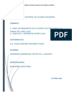 Tarea Tabla de Requisitos de Iso 9001 y 14001 Diferencias y Similitudes