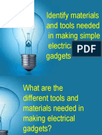 w6 Identify Materials and Tools Needed in Making Simple Electrical Gadgets