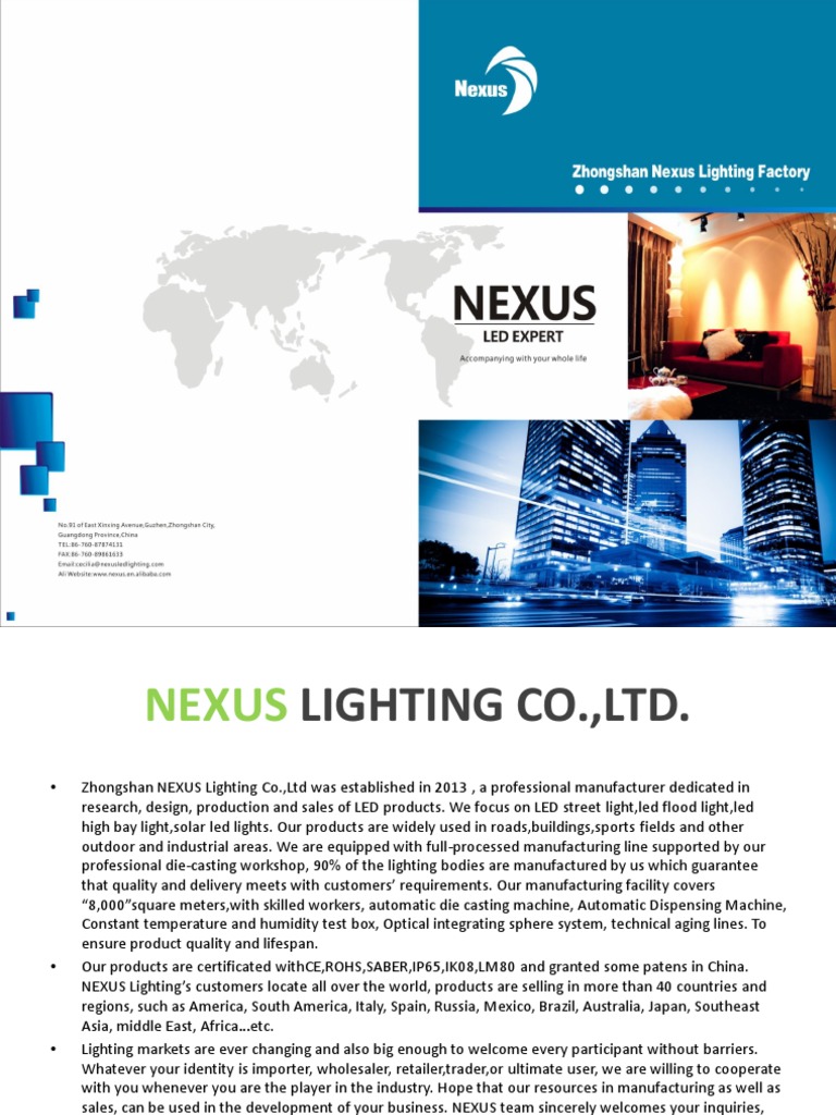 Nexus LED Lighting Solutions Overview | PDF | Energy And Resource ...