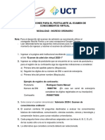 Cartilla Instrucciones Ordinario - Examen PDF