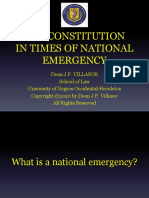 The Constitution in Times of National Emergency - Pals Lecture Updated