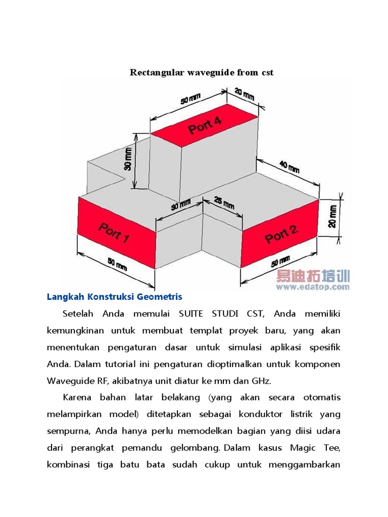 Panduan Konstruksi Waveguide CST | PDF