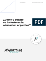 Como y Cuanto Se Invierte en La Educacion Argentina