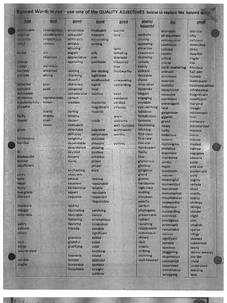 Banned Words List | PDF