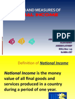 Definitions and Measures of National Income- Abilash, Alen and Aneesh