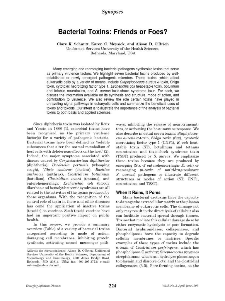 Microbial Toxins Pdf Pdf Vaccines Biotechnology