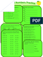 II-Write The Correct Date. I-Write The Date in Numbers.: TH TH TH ND TH ND RD