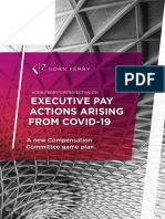 Executive Pay Actions Arising From Covid-19: A New Compensation Committee Game Plan