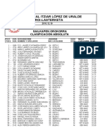 Clasificación Absoluta