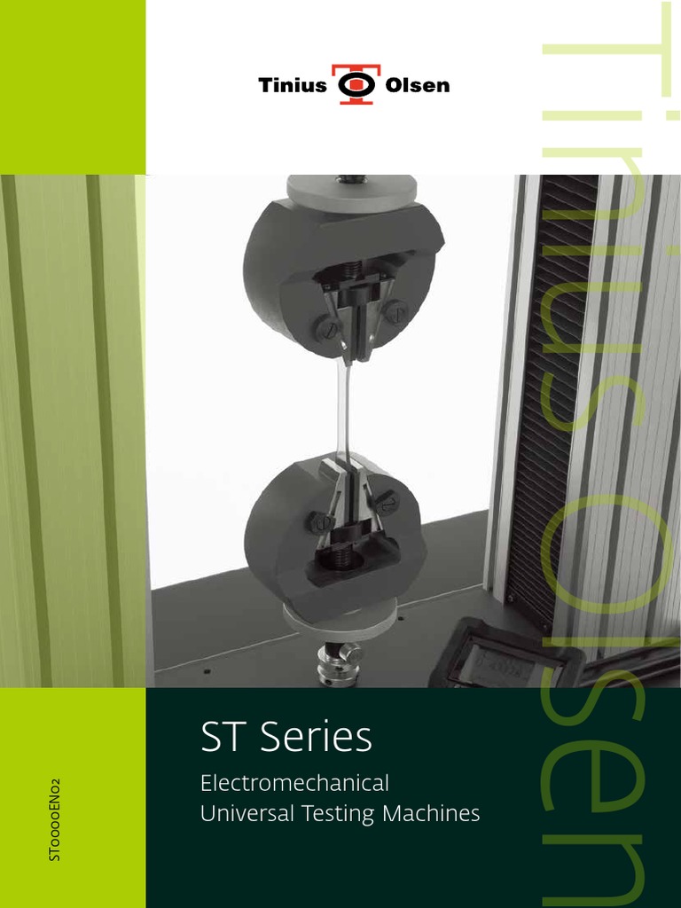 Tinius Olsen ST Series Testing Machines | PDF | User Interface | Data ...