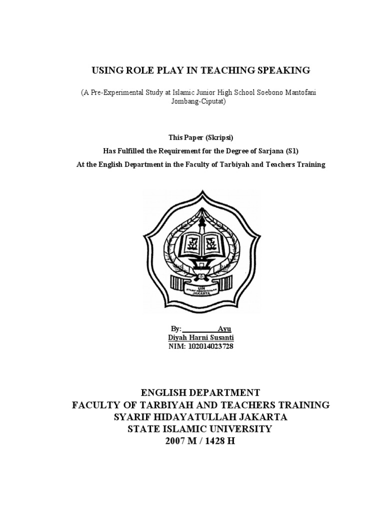 Using Role Play in Teaching Speaking | PDF | Language Education ...