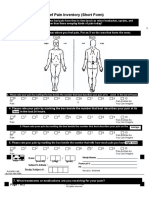 Brief Pain Inventory (Short Form) : Front Back