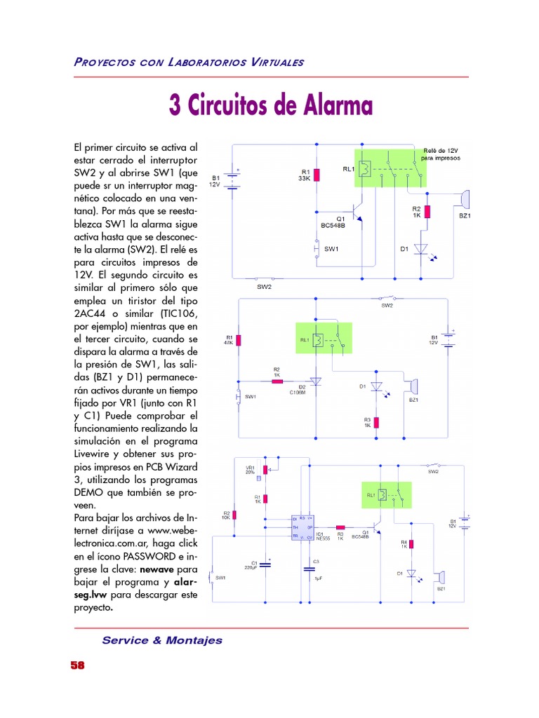 3 Circuitos de Alarma (Montajes) - SE258 PDF | PDF