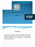 Sonority hierarchy in English phonology