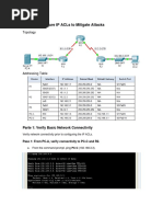 4.4.1.2 - Configure Ip Acls To Mitigate Attacks: Topology