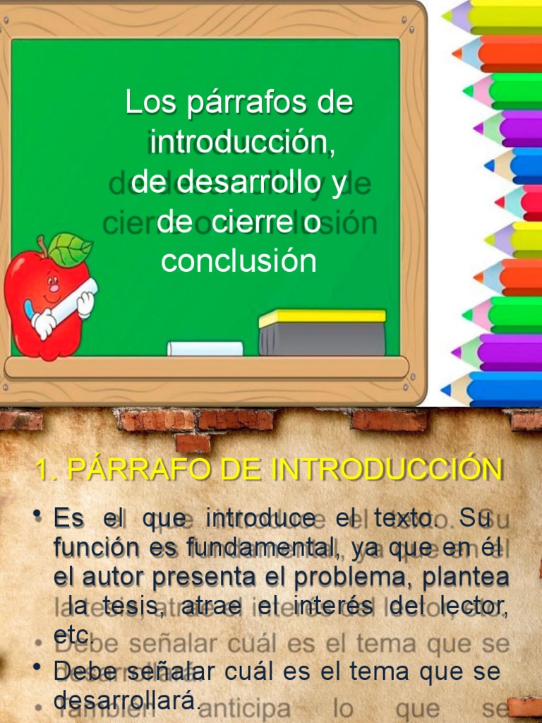 El Parrafo Introduccion Desarrollo y Conclusion | PDF