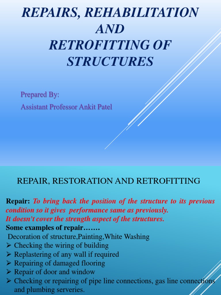 Repair and Retrofitting of Structures | PDF | Concrete | Building ...