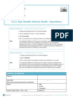 2.2.3. Eye Health Clinical Audit - Questions: Eye & Vision Care Toolkit