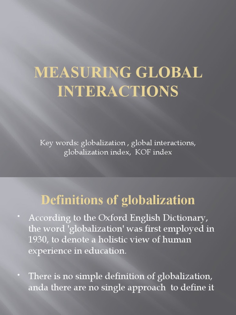 Understanding Globalization Definitions | PDF | Globalization | Foreign ...