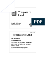 Trespass To Land: Eric E. Johnson