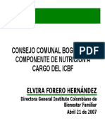 ICBF programa nutrición Colombia