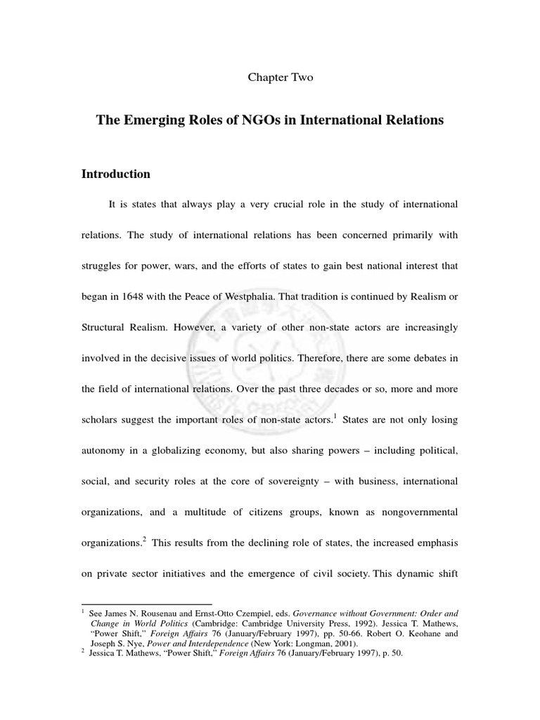 The Role of NGOs in Global Politics | PDF | Non Governmental ...