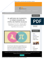 El Método de Fujimoto, o Cómo Dividir Un Papel en Partes Iguales - Gaussianos