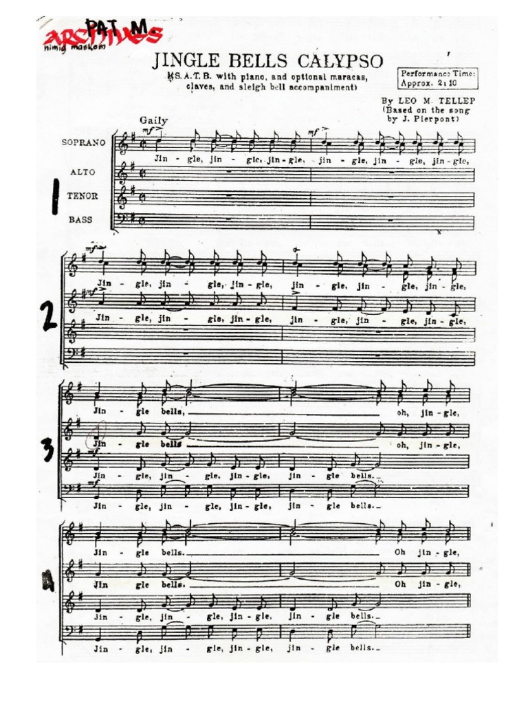 Jingle Bells Calypso Satb Pdf cupcareers