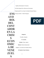 Ensayo Del Contador y La Crisis de Venezuela