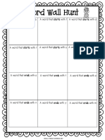 Word Wall Hunt Literacy Worksheets Without Worksheets 2017