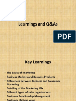 Learnings and Q&As