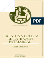 Amorós, Celia - Hacia una crítica de la razón patriarcal