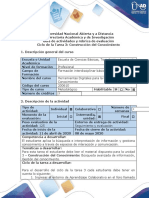 Guía de Actividades y Rúbrica de Evaluación Ciclo de La Tarea3 Reconocimiento de La Construcción Del Conocimiento