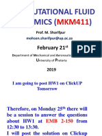 Computational Fluid Dynamics : February 21