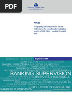 FAQs On The Instructions For Reporting The Validation Results of Internal Models - Credit Risk - September 2019