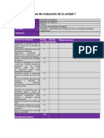 Escalas de evaluación de la unidad 1