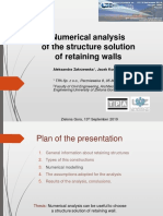 Numerical Analysis of The Structure Solution of Retaining Walls