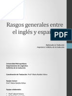 Rasgos Generales Entre El Inglés y El Español