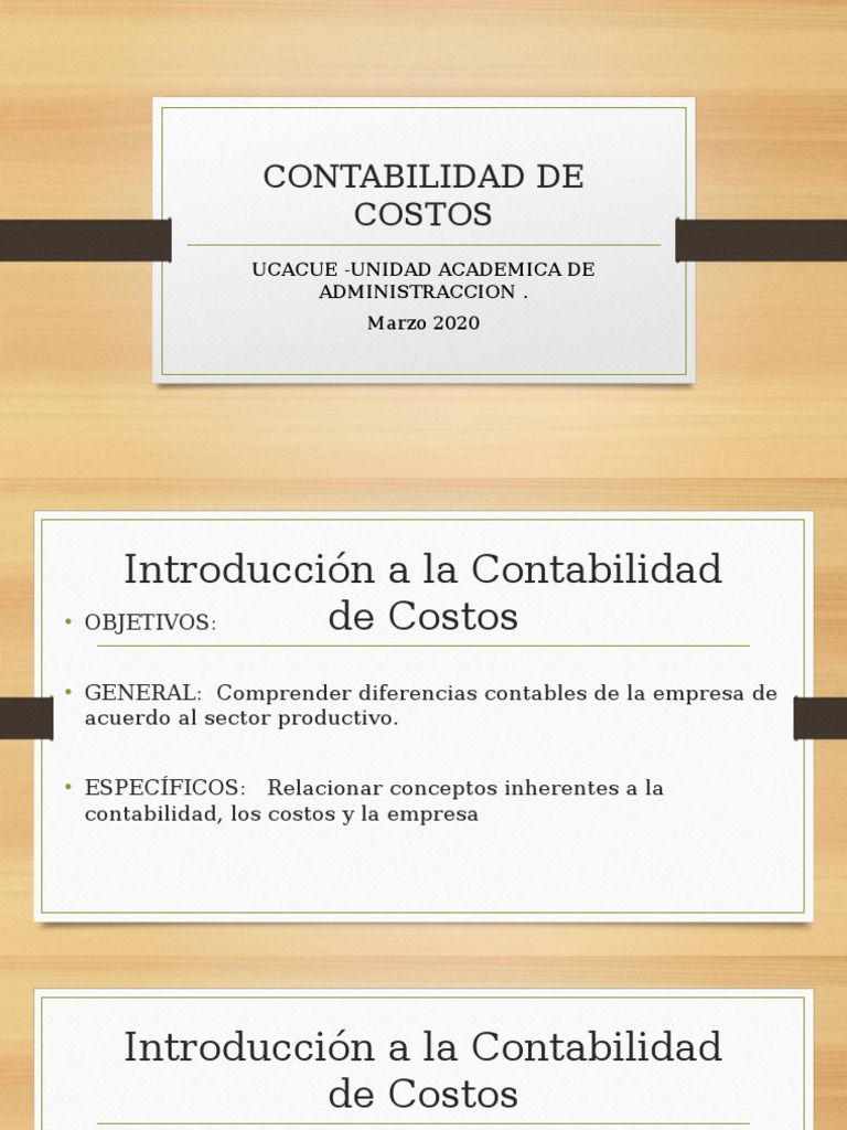 Introducción a la Contabilidad de Costos | PDF | Costo | Contabilidad