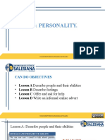 Unit 4: Personality.: Universidad Politécnica Salesiana Del Ecuador