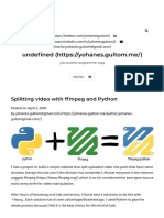 Splitting Video With Ffmpeg and Python