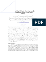 CFD Modeling of Waste Heat Recovery On The Rotary Kiln System in The Cement Industry