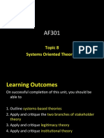 AF301 Unit 8 System Oriented Theories
