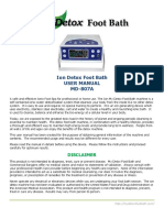 Ion Detox Foot Bath User Manual MD-807A: Disclaimer