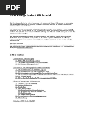 Short Message Service-SMS Tutorial