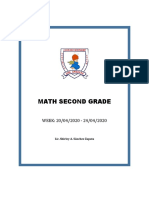Math Second Grade: WEEK: 20/04/2020 - 24/04/2020