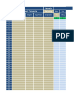 Month January Attendance Sheet Template January