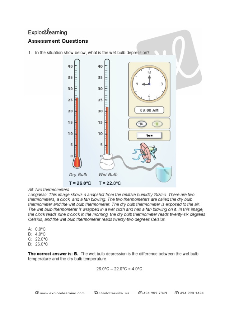 Relative Humidity Assessment Questions | PDF | Teaching Methods ...