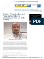 (Covid-19) Damien Barraud - C'est de La Médecine Spectacle, Ce N'est Pas de La Science - Journal La Marseillaise