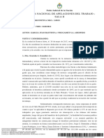 Jurisprudencia 2017 - García Juan Bautista C Procamet SA S Despido